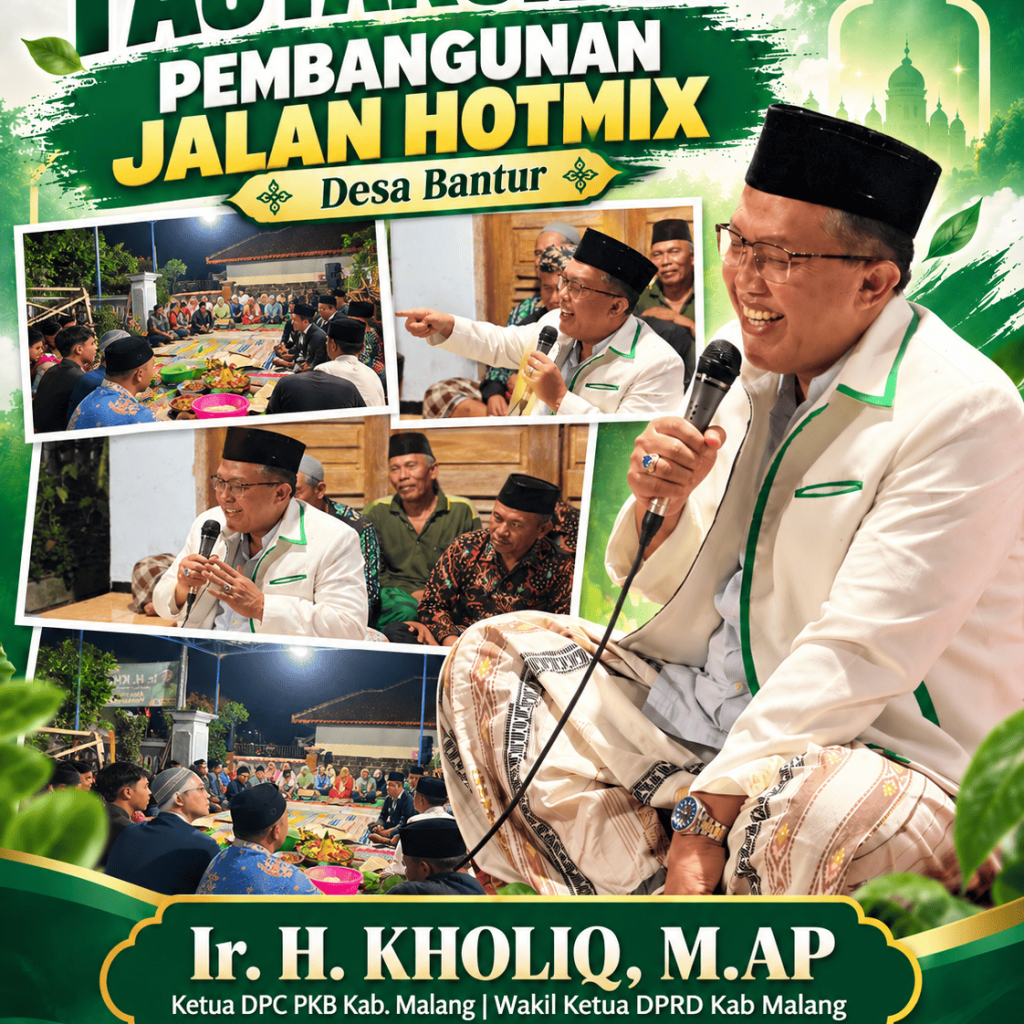 Tasyakuran Pembangunan Jalan Hotmix di Bantur, Warga Sampaikan Terima Kasih kepada Abah Kholiq